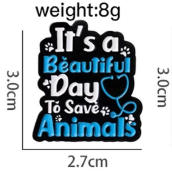 1 LEFT‼️ Beautiful Day to Save Animals Brooch Veterinary Med Dog Cat Doctor Gift - Picture 4 of 7